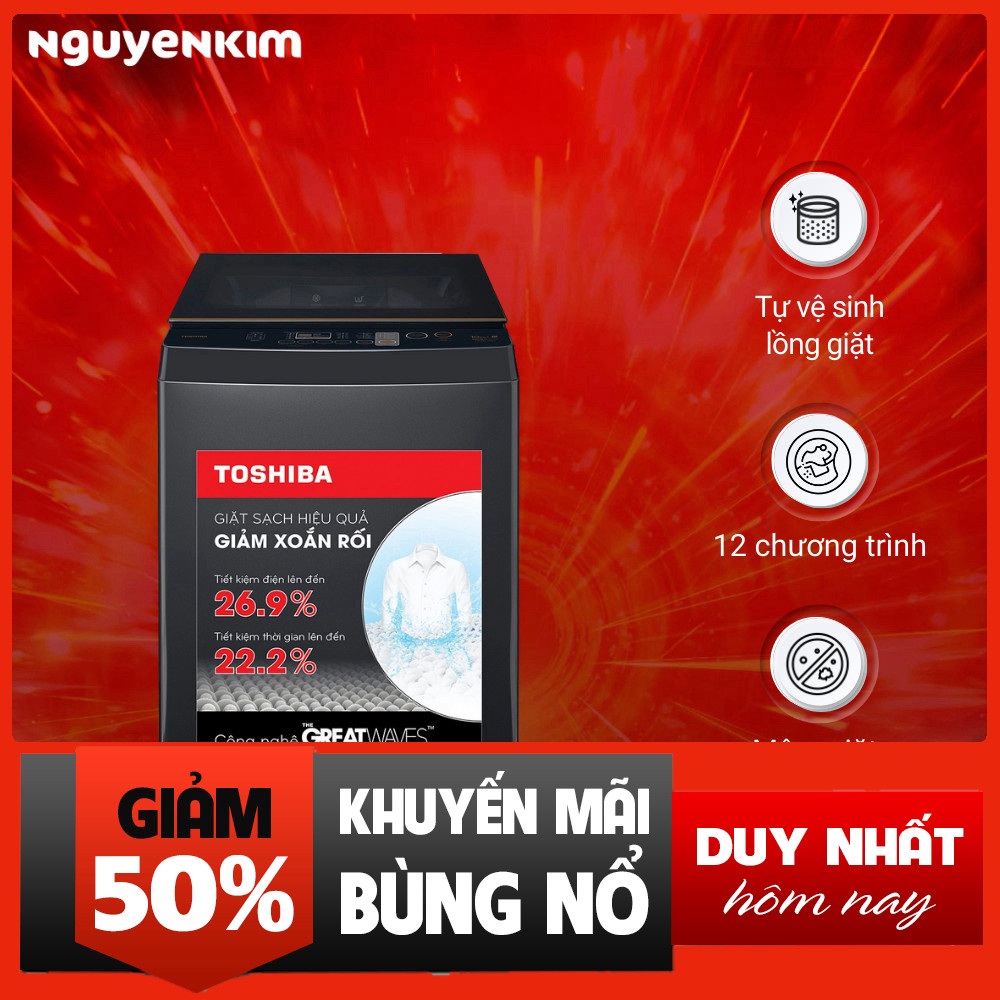 Máy Giặt Cửa Trên Inverter Toshiba AW-DM1100PV 10kg
