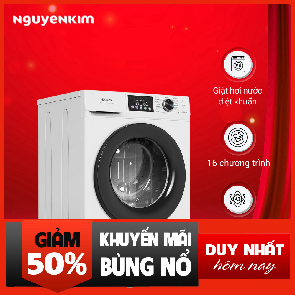Máy Rửa Thảm Inverter 8kg WF-D8VWR1 Cửa Trước Nhà Tinh Khiết Của Casper
