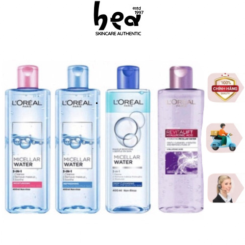 [BEA Skin] L'Oreal Paris Micellar Water - Nước tẩy trang L'Oreal 400ml