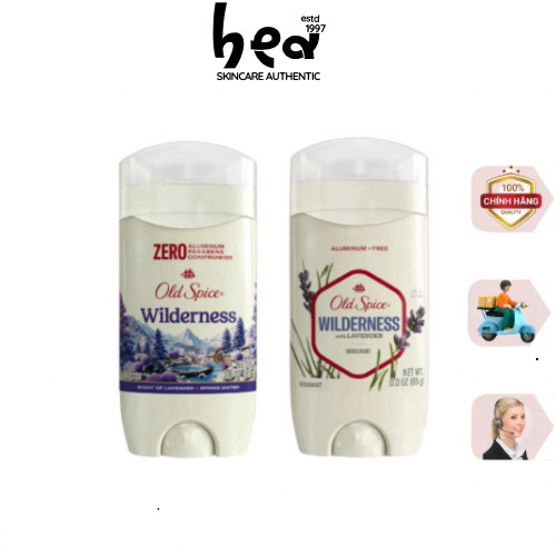 [BEA Skin] Sáp Khử Mùi Old Spice WILDERNESS With Lavender Deodorant 85g (sáp xanh)