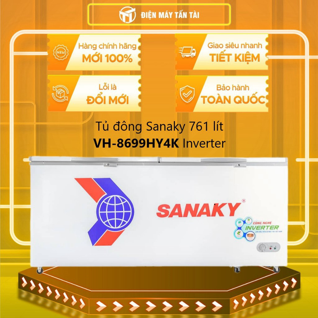 [TẤN TÀI LĐ 0Đ] VH-8699HY4K - Tủ Đông Sanaky VH-8699HY4K Inverter - MIỄN PHÍ GIAO HCM