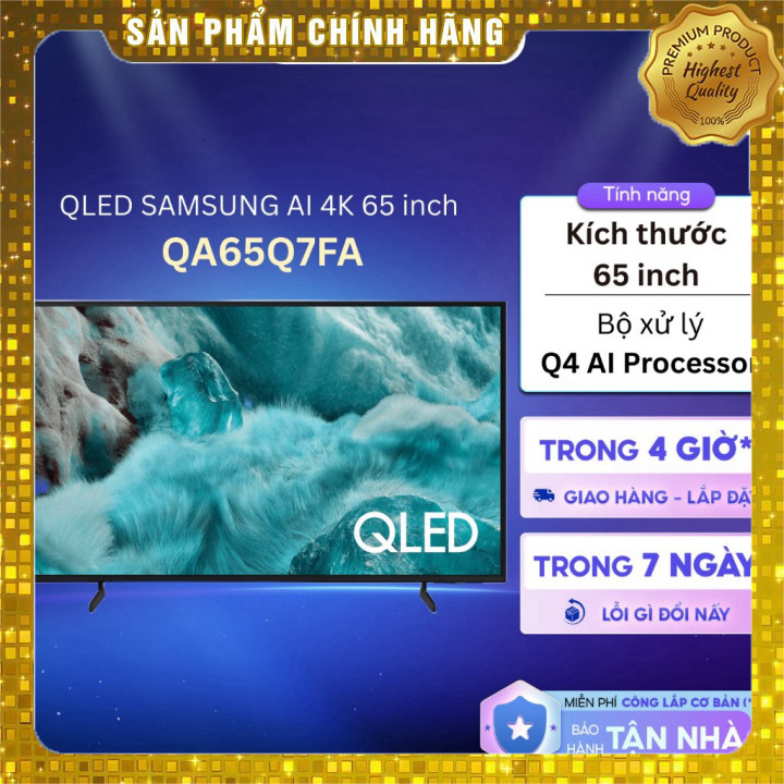 Smart TV Samsung 65 inch QLED Q7FA 4K Vision AI 2025 QA65Q7FAAKXXV - Toàn Quốc