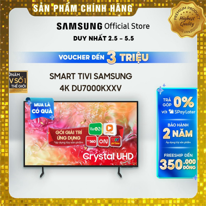 Smart Tivi Samsung 4K DU7000KXXV - TV thông minh Samsung 4K sắc nét