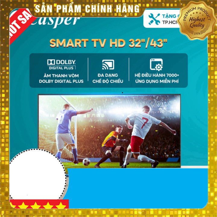 Google Tivi Casper Full HD 32/43 inch 32HGK610/43FGK610 - BH 2 năm, miễn phí lắp đặt