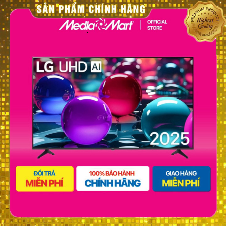 Smart Tivi LG 65 inch UHD AI 4K 65UA7350PSB - Hàng chính hãng Mediamart