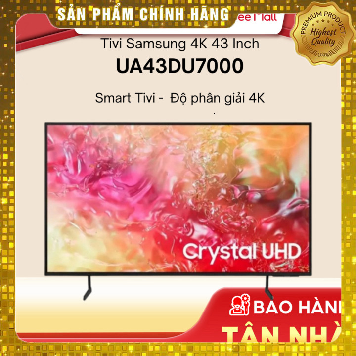 Smart Tivi Samsung 43 inch UA43DU7000 - Chính hãng, Giao toàn quốc