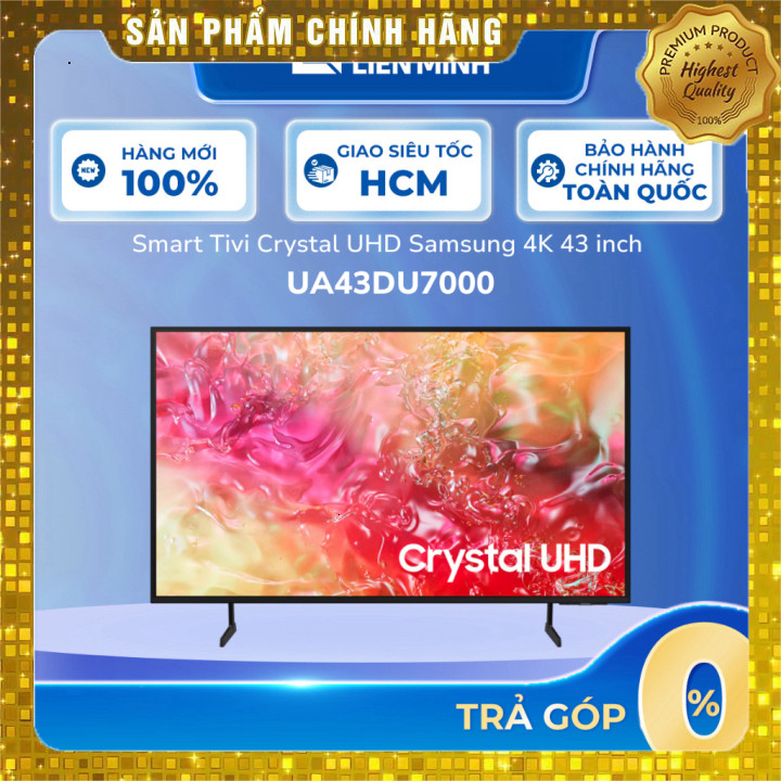 Smart Tivi Samsung 4K 43 Inch UA43DU7000 - K Giọng Nói