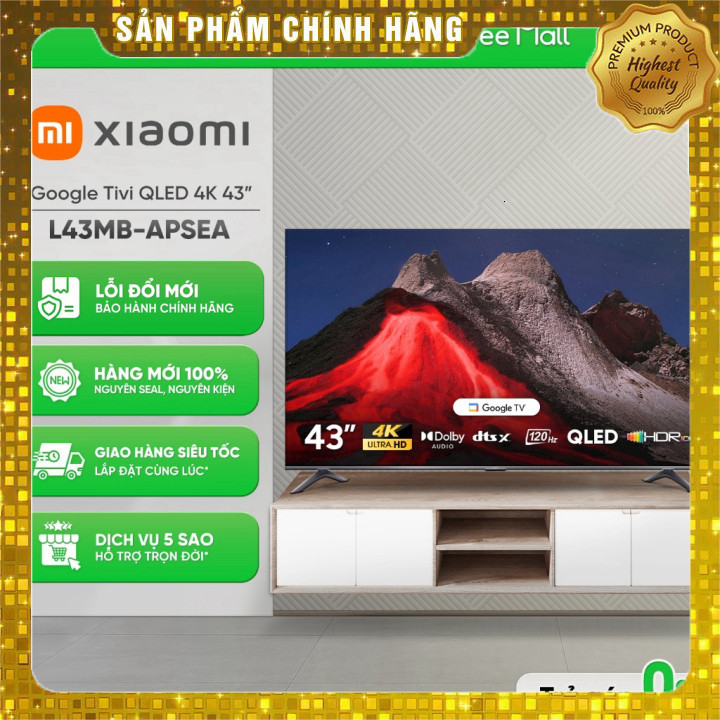 Google Tivi QLED Xiaomi A Pro 4K L43MB-APSEA 43 inch / L55MB-APSEA 55 inch Toàn Quốc