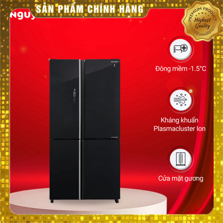 Tủ lạnh Sharp 4 cánh Inverter 572 lít SJ-FXP640VG-BK