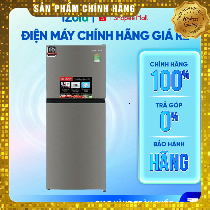 Tủ lạnh Sharp Inverter 197 lít SJ-X215V-SL chính hãng, ngăn đá trên, tiết kiệm điện