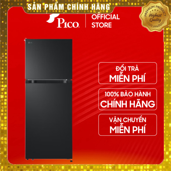 Tủ lạnh LG ngăn đá trên Smart Inverter 217L màu đen lì LTB21BLMI - Chính hãng, bảo hành 24 tháng