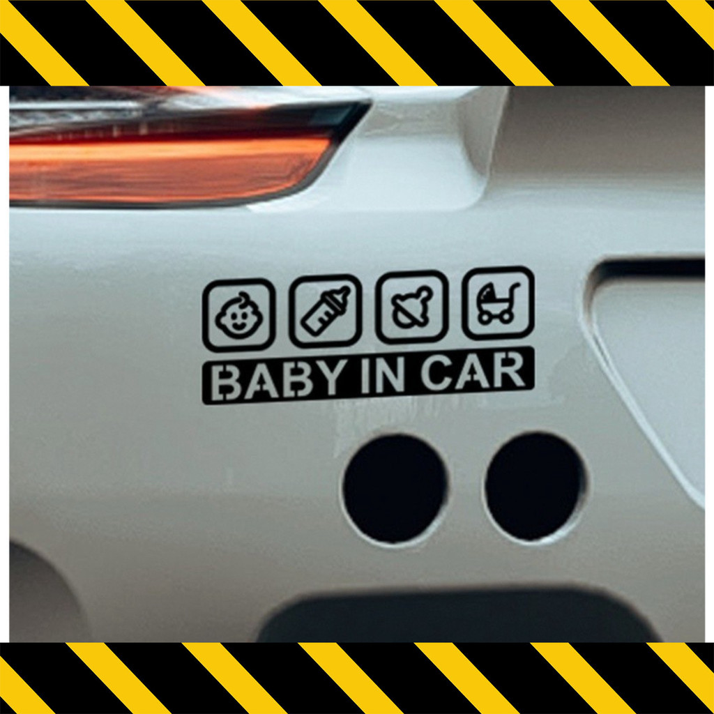 Zone Decal Tem Nhãn Dán Decal BABYINCAR - Dán kính phụ ô tô - Dán kính sau ô tô - TE00085
