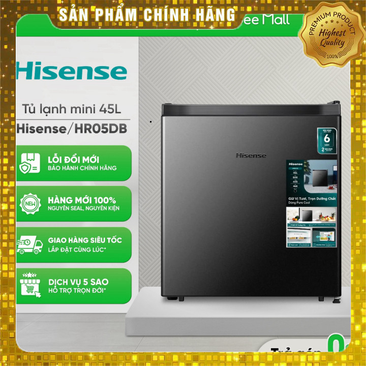 Tủ Lạnh Mini Hisense HR05DB 45 Lít 1 Cánh - Hỏa Tốc 4H