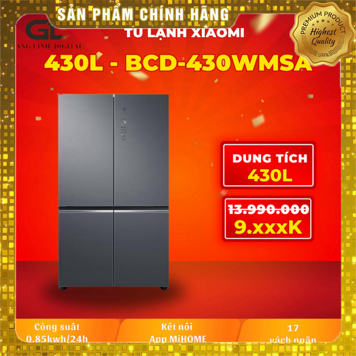 Tủ lạnh Xiaomi Mijia BCD430WMSA 430L đông mềm, ngăn đá lớn, tiết kiệm điện
