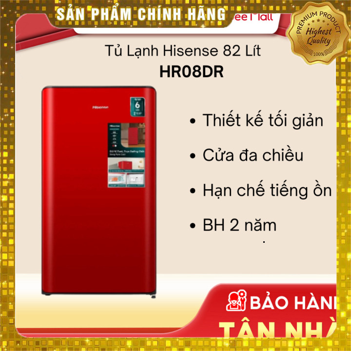 Tủ lạnh mini Hisense 1 cửa 82L/94L HR08DW/HR08DR/HR09DB giao toàn quốc