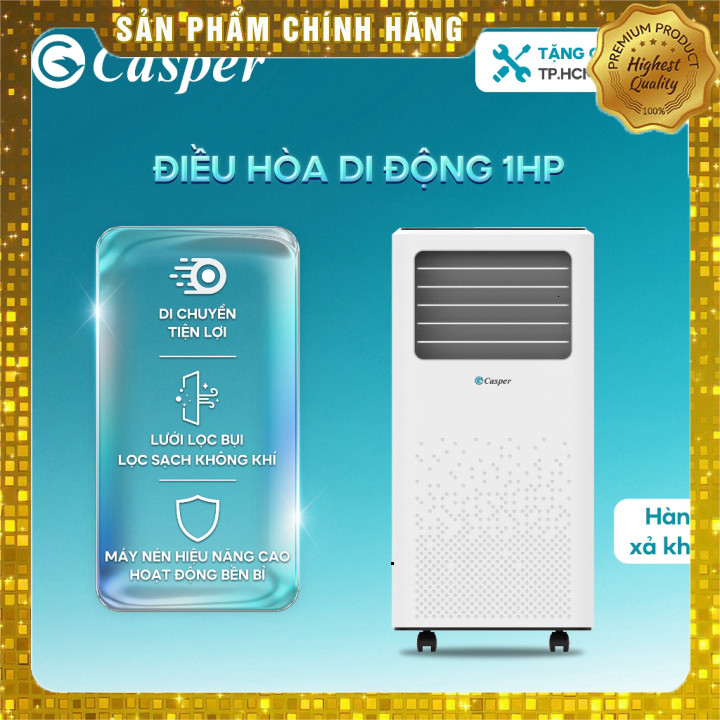 Điều hòa di động Casper PC-09TL33 1HP 1 chiều chính hãng, bảo hành full