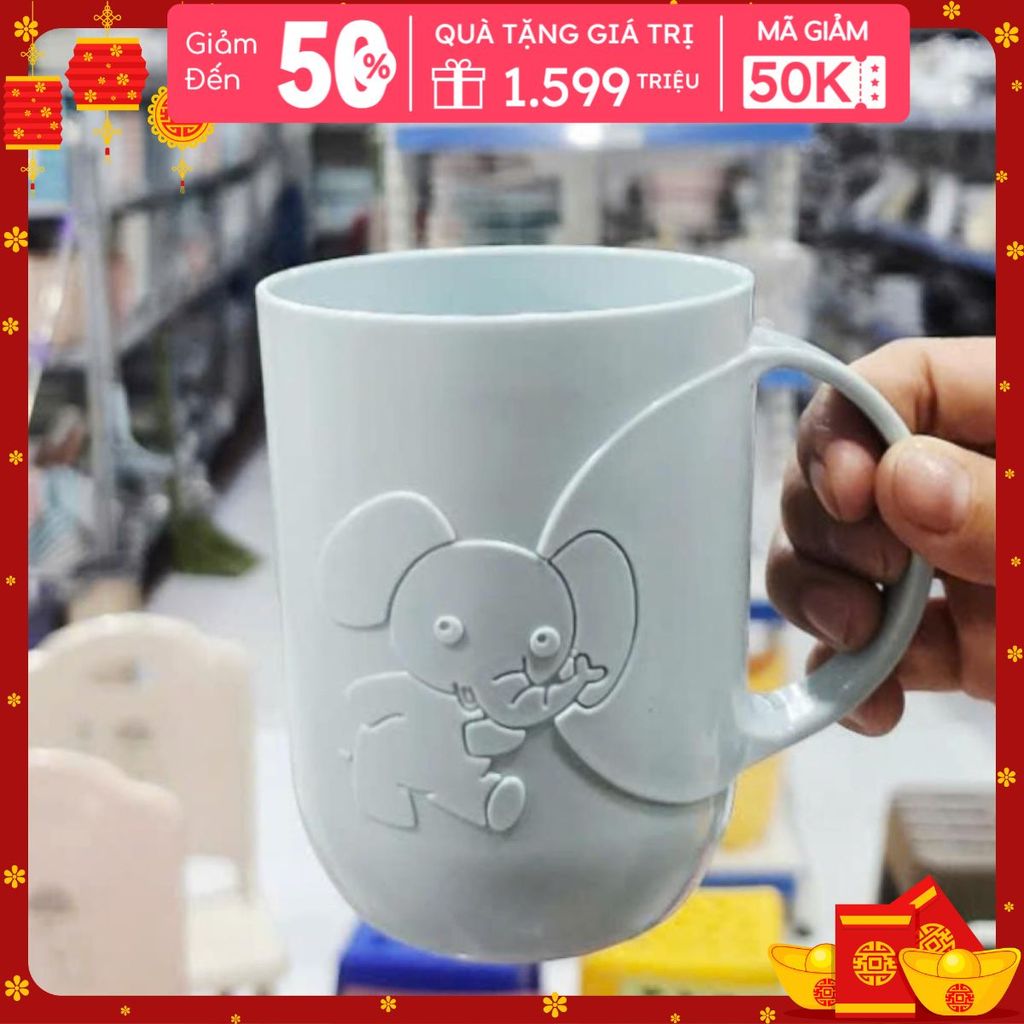 thanh lý combo 5 ly cốc hình voi 480ml việt nhật có quai
