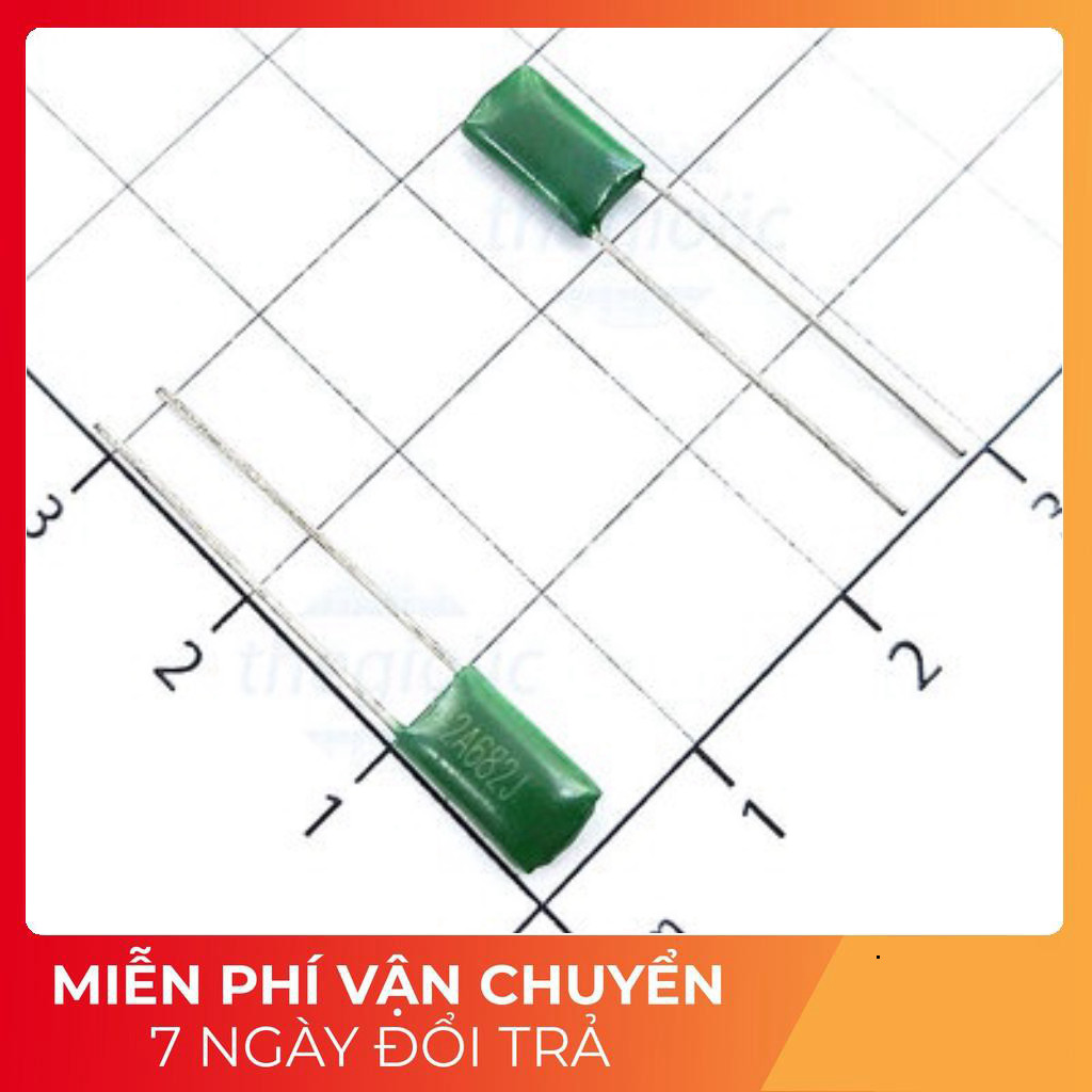 [50 Cái]- Tụ Kẹo Xanh 6.8nF 100VDC 2A682J-CL11 Tech Linh Kiện Tech Linh Kiện