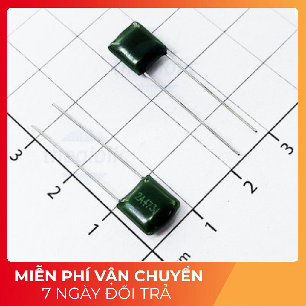 [50 Cái]- Tụ Kẹo Xanh 47nF 100VDC 2A473J-CL11 Tech Linh Kiện