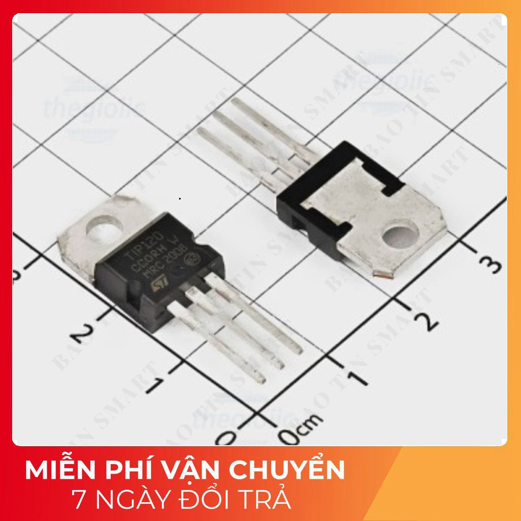 [5 Cái]- TIP120 BJT Transistor NPN 1 Ngõ Ra Darlington 60V 5A TO-220 Tech Linh Kiện