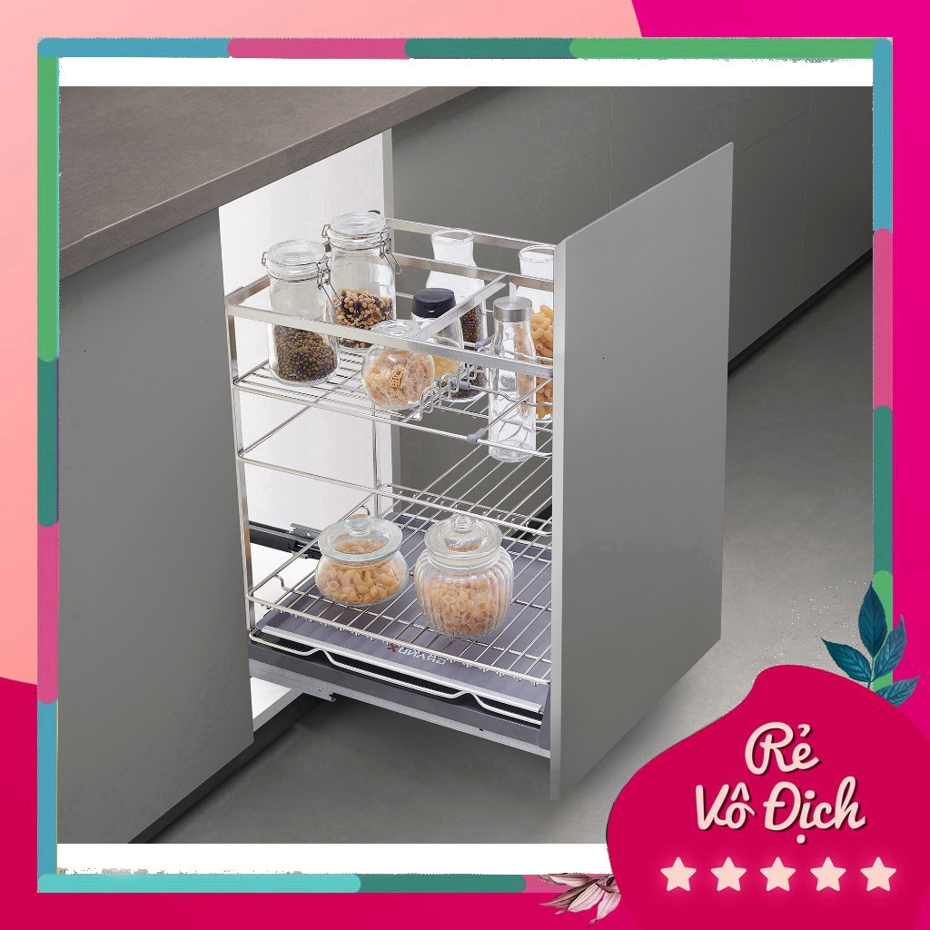(Chính hãng) Giá đựng chai lọ gia vị nan dẹt inox 304 CHÍNH HÃNG GRANDX