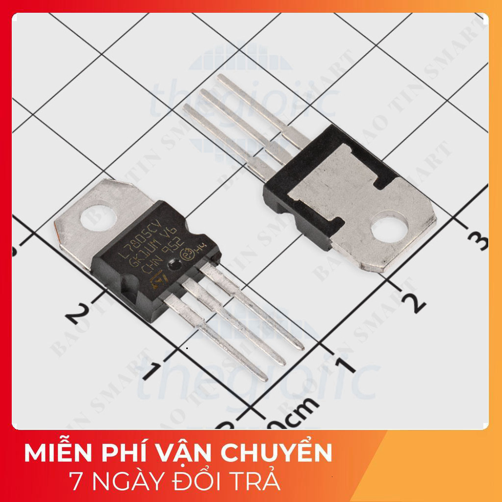 [3 Cái]- L7805CV IC Ổn Áp 5V 1.5A Tech Linh Kiện