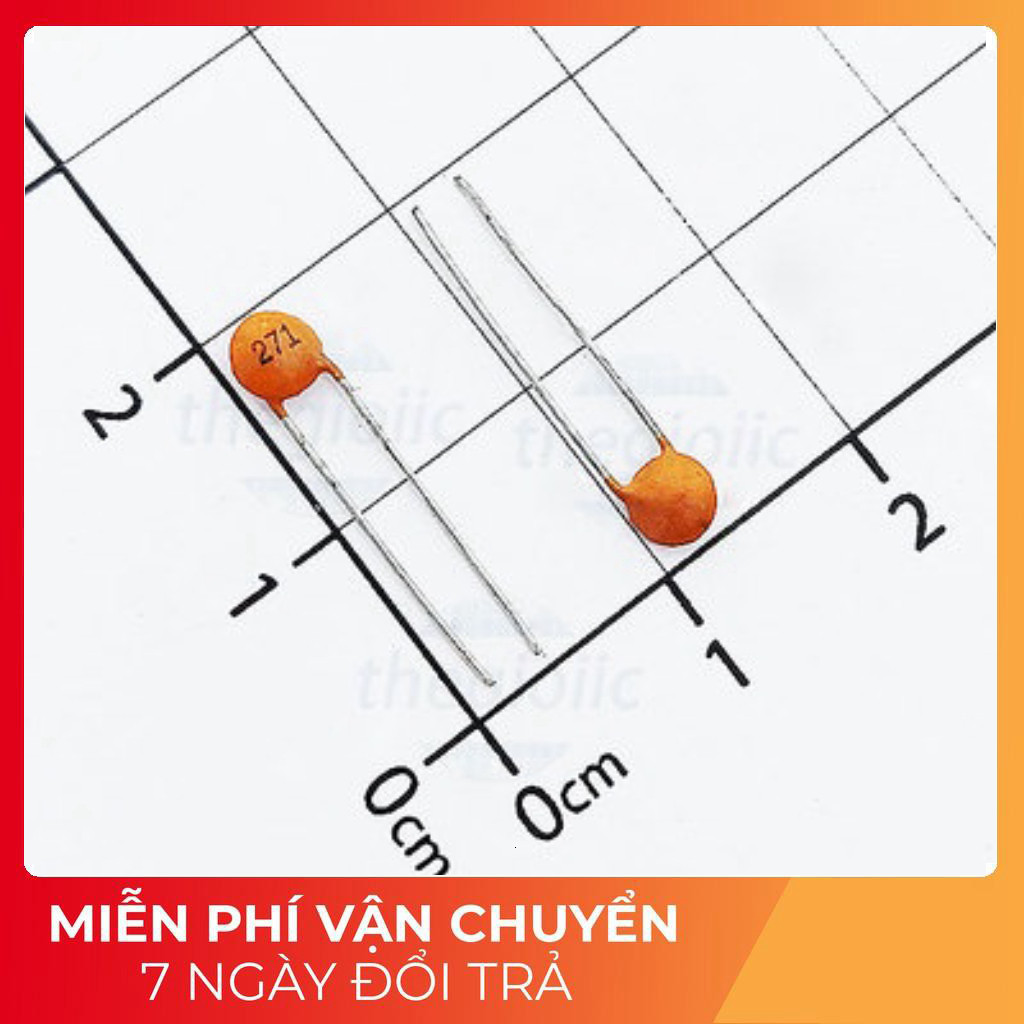 [200 Cái]- Tụ Gốm Tròn 270pF 50V Tech Linh Kiện
