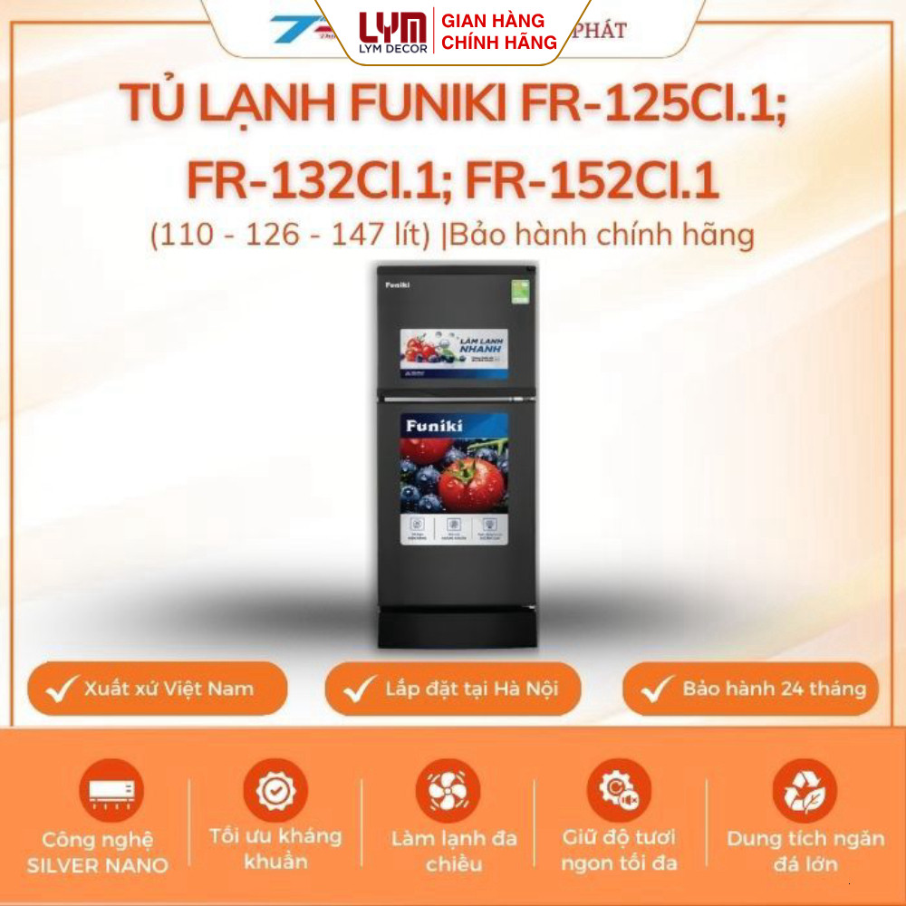 Tủ lạnh Funiki FR-125CI.1; FR-132CI.1; FR-152CI.1 (110-126-147 lít) |Bảo hành chính hãng