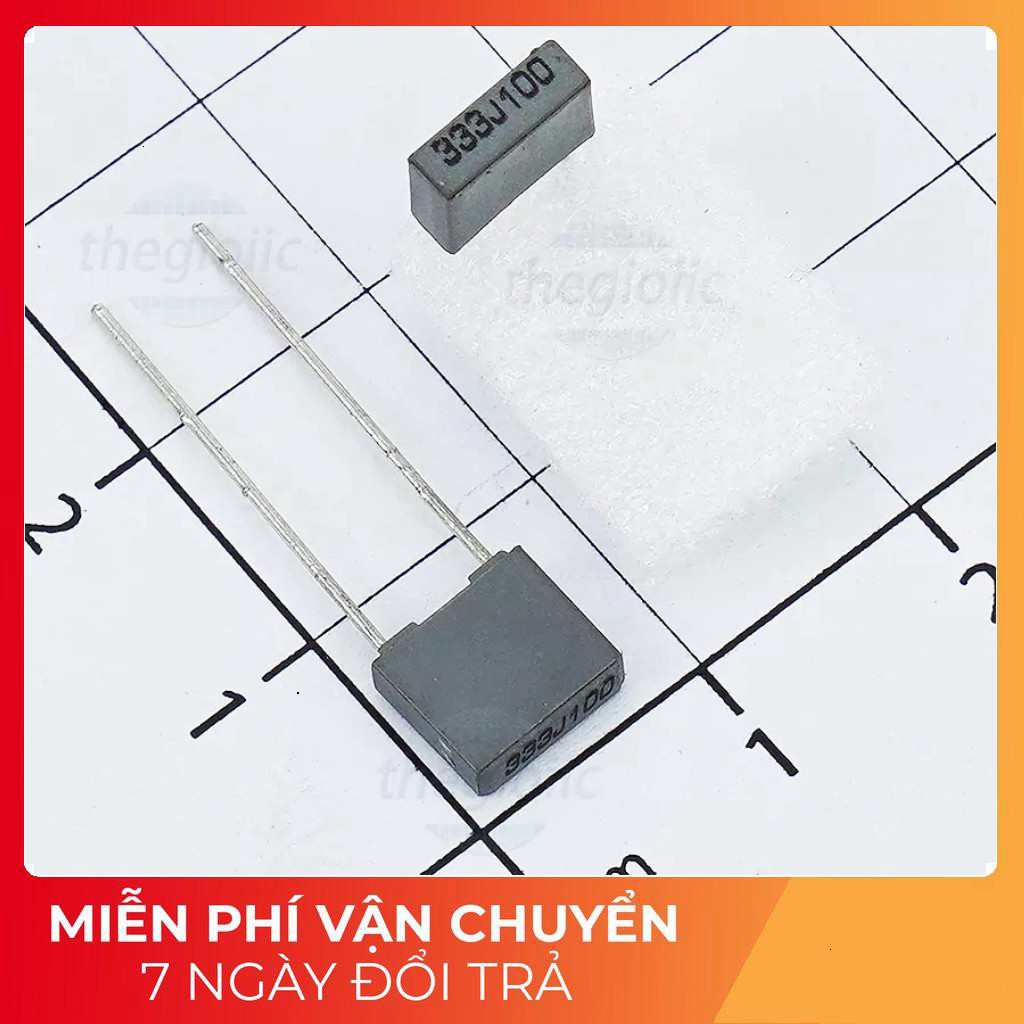 [20 Cái]- Tụ Kẹo Xám 33nF 333J 100VDC CL23B Tech Linh Kiện