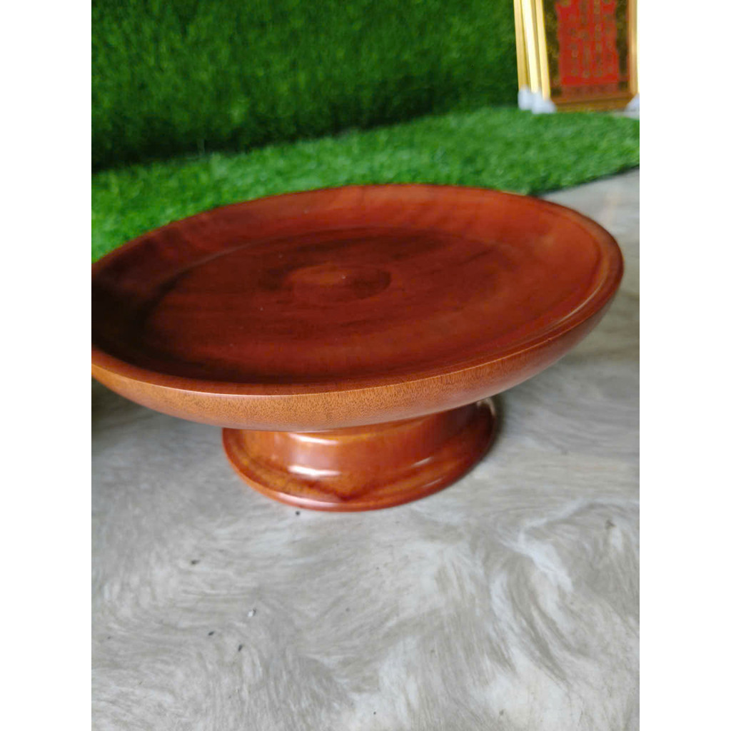 Mâm Bồng Gỗ Thờ – Đĩa Trái Cây Tròn Đẹp, Chắc Chắn, Phù Hợp Mọi Bàn Thờ