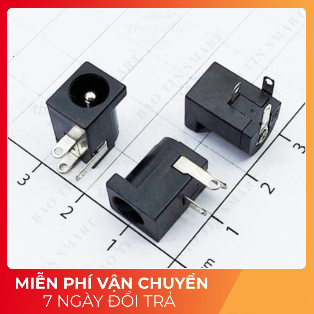 [20 Cái]- DC5525 Đầu Nối Nguồn DC Cái 5525 Hàn PCB Kim 2.5mm Tech Linh Kiện Tech Linh Kiện