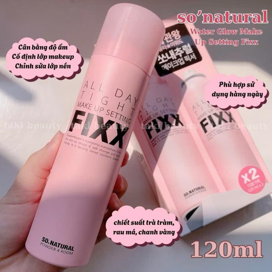 (120ml) Xịt Khóa Makeup Fixx So Natural, Xịt Fixx giữ lớp make up