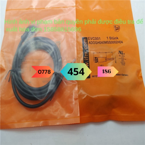 [Mới] Cáp Nối M12 Evc001 Cái Đầu Thẳng Bốn Kim Dài 2 Mé