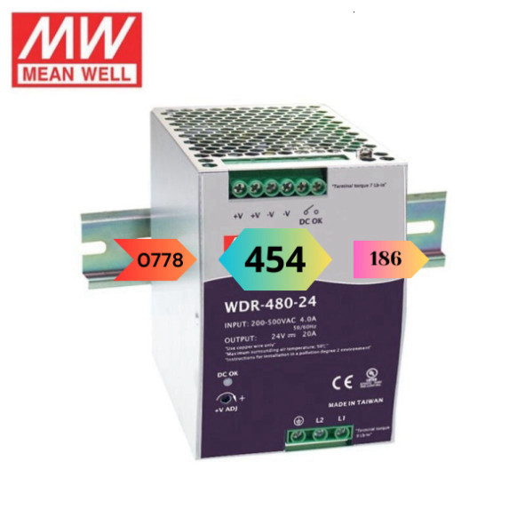 [Mới] Đài Loan Mingwei NDR-120-24, NDR-75-24, Chuyển Đổi Nguồn Điện DC ,phoenix contact