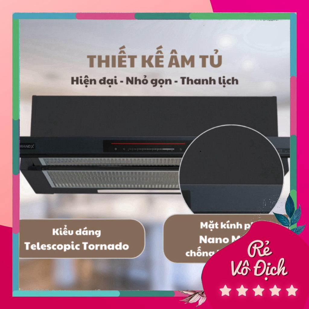 ​Máy hút mùi âm tủ Optima GrandX GX H70F72B màu đen, 70cm, BLDC 50W​ - PEB