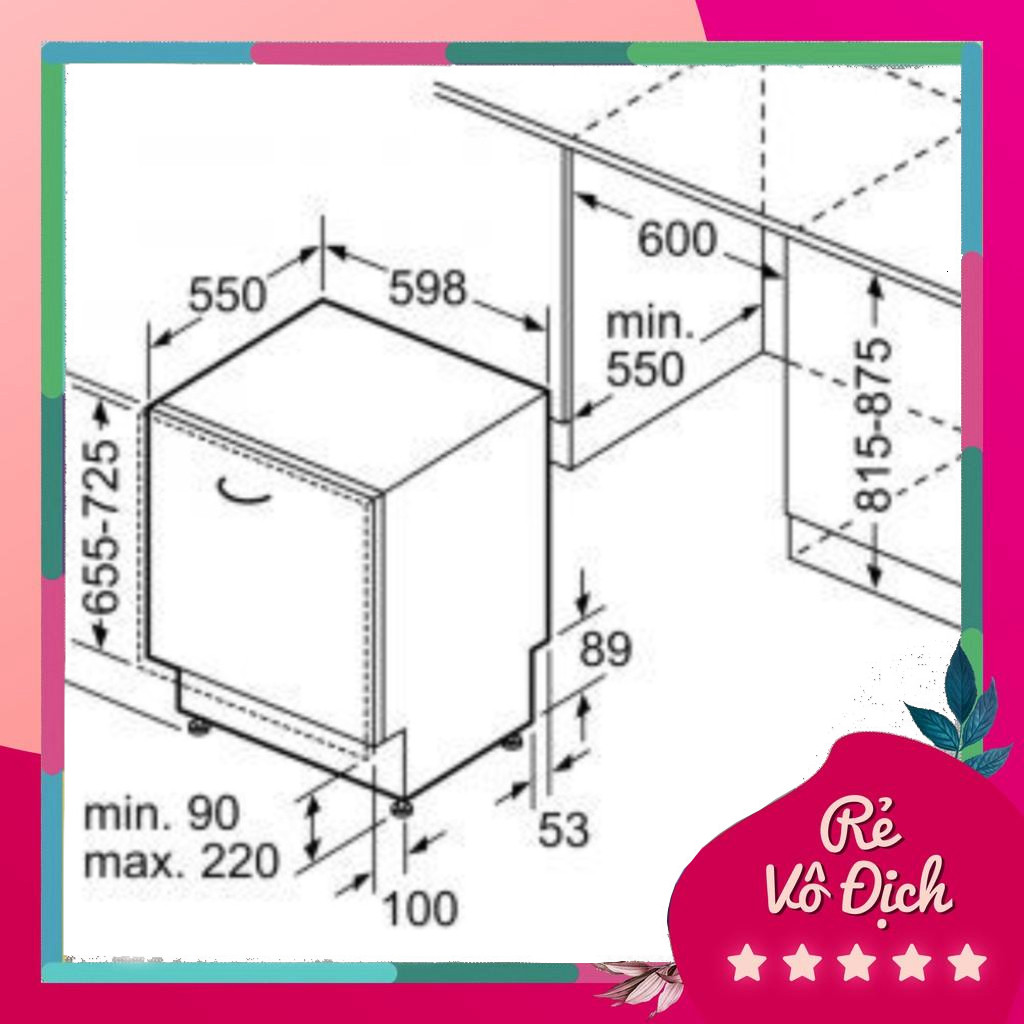 Máy rửa bát âm tủ Bosch SMV8YCX02E Series 8 - PEB