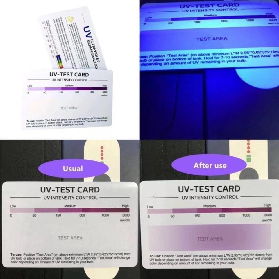 THẺ TEST TIA UV - UV TEST CARD COMBO 3 THẺ | KIỂM TRA ĐÈN UV-C, ĐÈN KHỬ KHUẨN, TIA UV