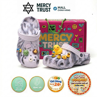 [HỘP QUÀ] Dép Sục MERCY TRUST BASIC Loang Màu MC29 Trang Trí HQ Sticker Thiết Kế – Dép Nam Nữ Xinh Xắn, Êm Nhẹ, Tôn Dá