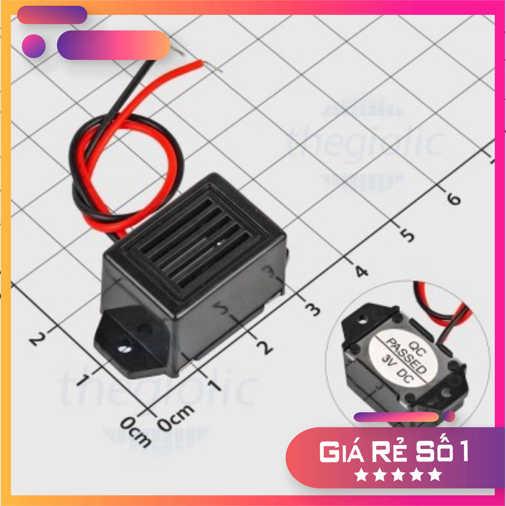 [2 Cái]- Còi 400Hz 3VDC 33x16x15mm Điện Tử Thường Tín