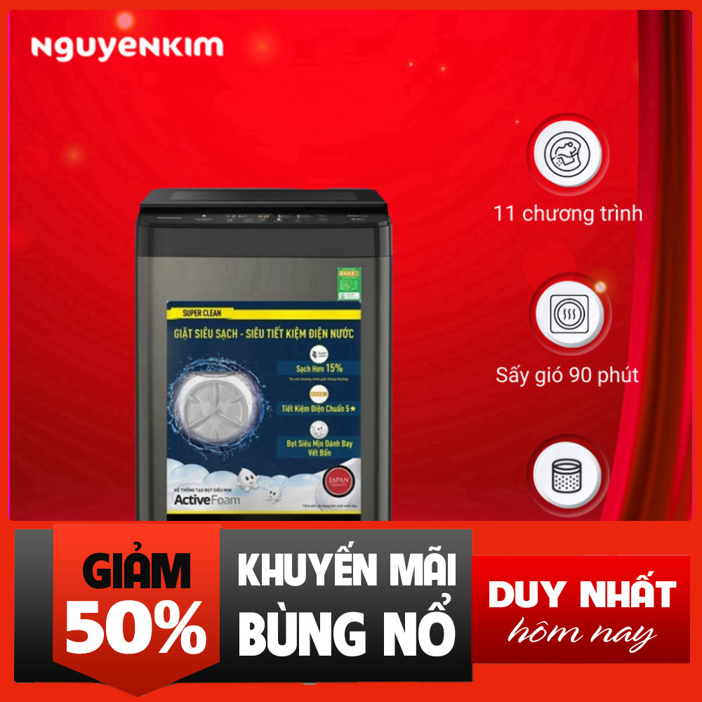 IB đặt hàng  Máy Giặt Panasonic 8.2kg Sạch Tối 100% Mới NA-F82Y01DRV Miễn phí lắp đặt