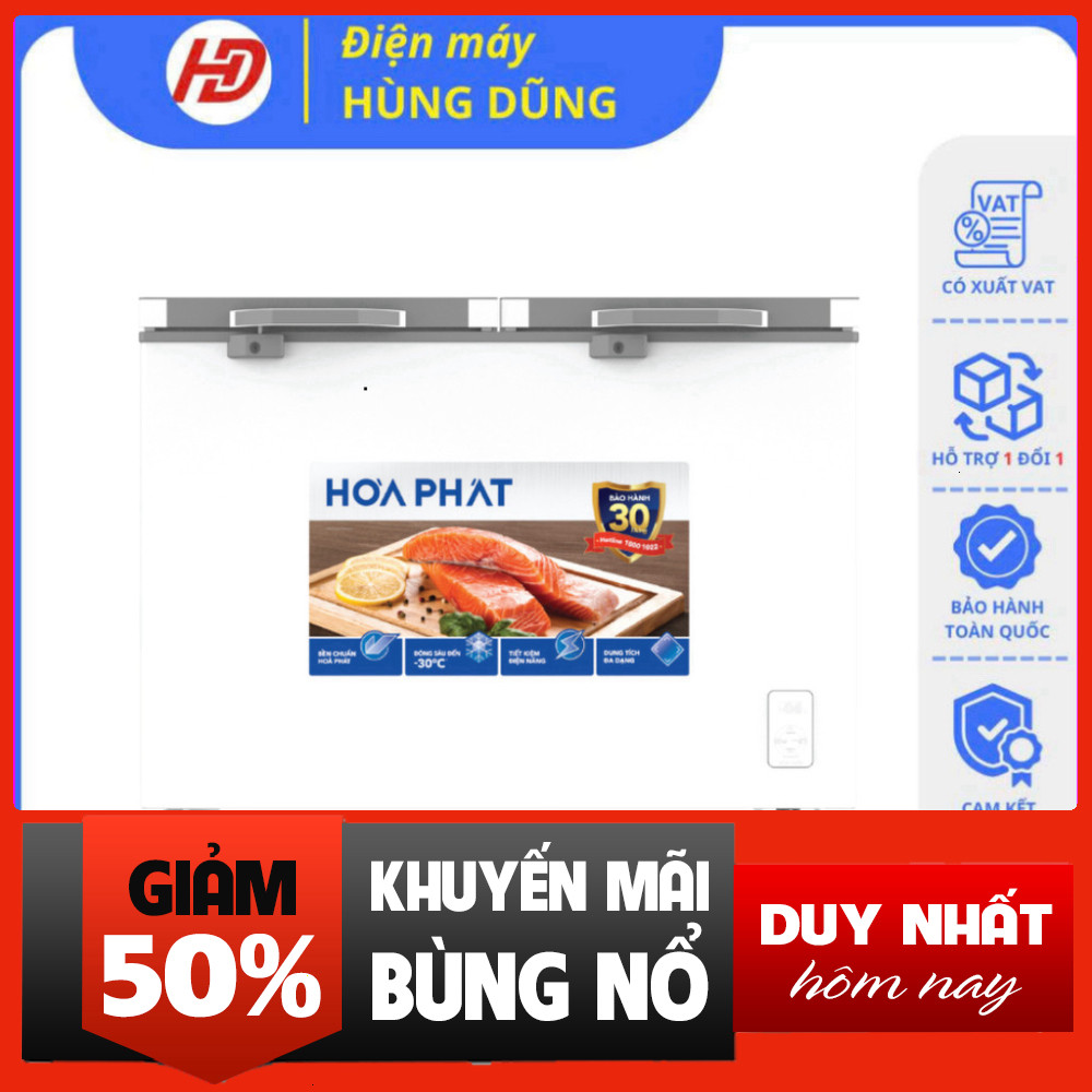 IB đặt hàng  Hoa Phát AD6352 Tủ Đông Kính Cường Lực 1 Ngăn Đa Năng Miễn phí lắp đặt