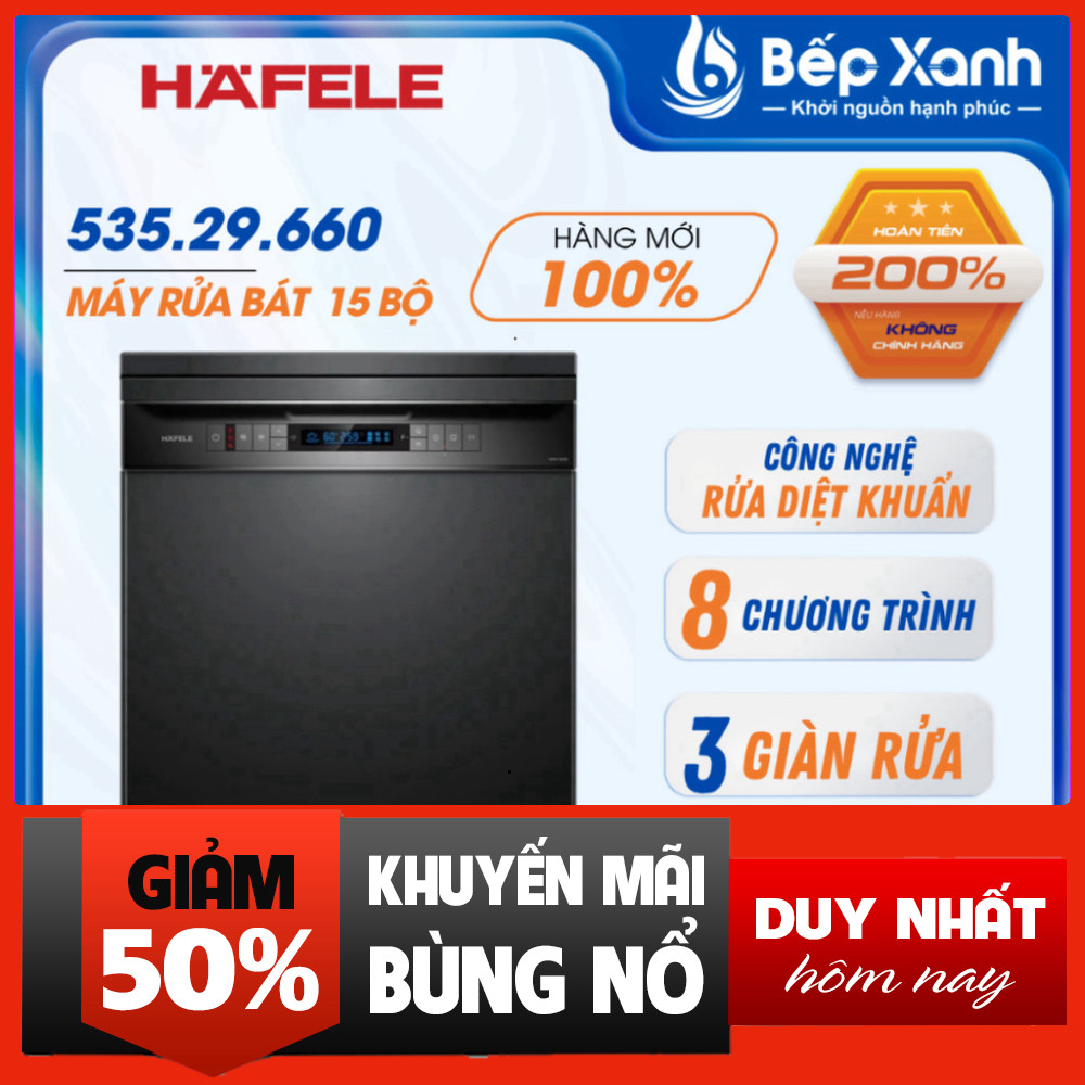 IB đặt hàng  Máy rửa chén tự sát Hafele HDW-F605B độc lập 15 bộ Output preserves Miễn phí lắp đặt