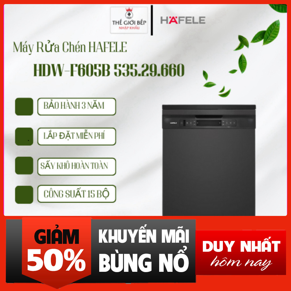 IB đặt hàng  Máy Rửa Chén Độc Lập Hafele HDW-F605B Tiết Kiệm Nước Miễn phí lắp đặt