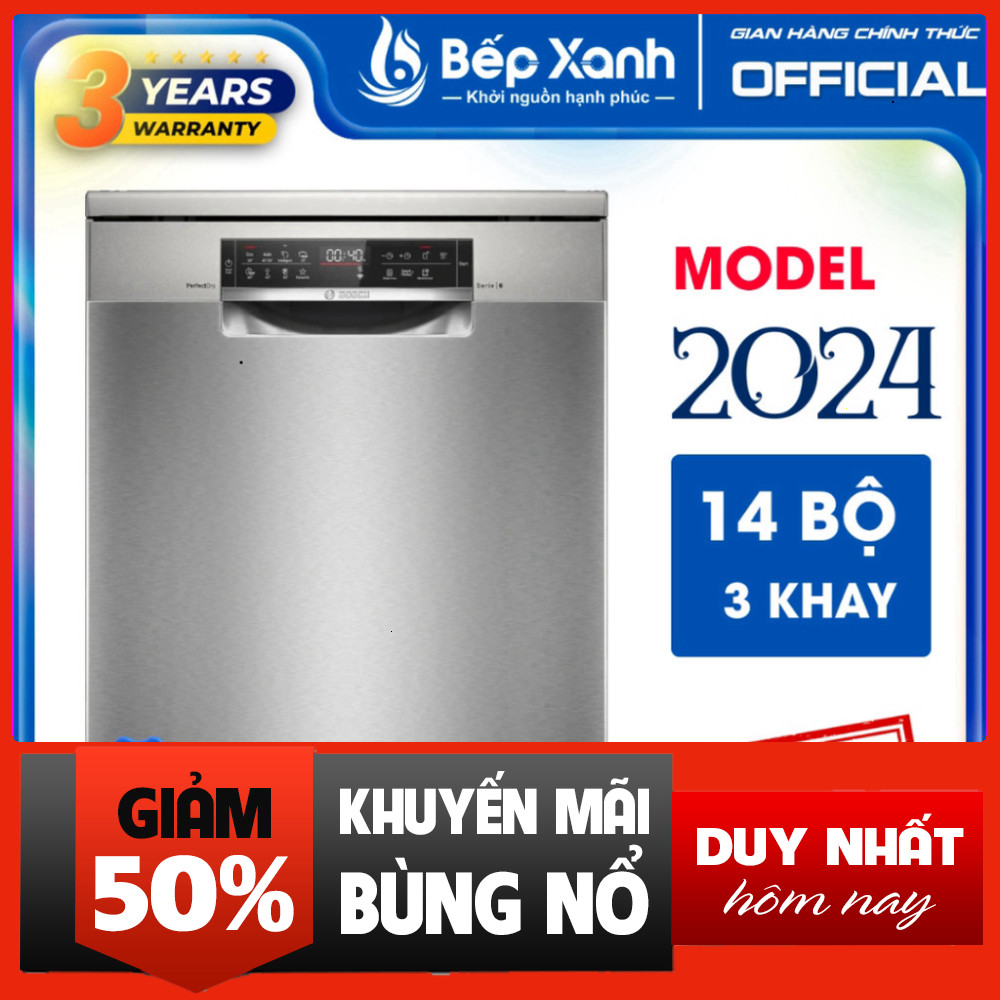 IB đặt hàng  Bosch Máy Rửa Bát Đa Năng SMS6ZCI16E / SMS6ZCI00P Zeolith Đức Miễn phí lắp đặt