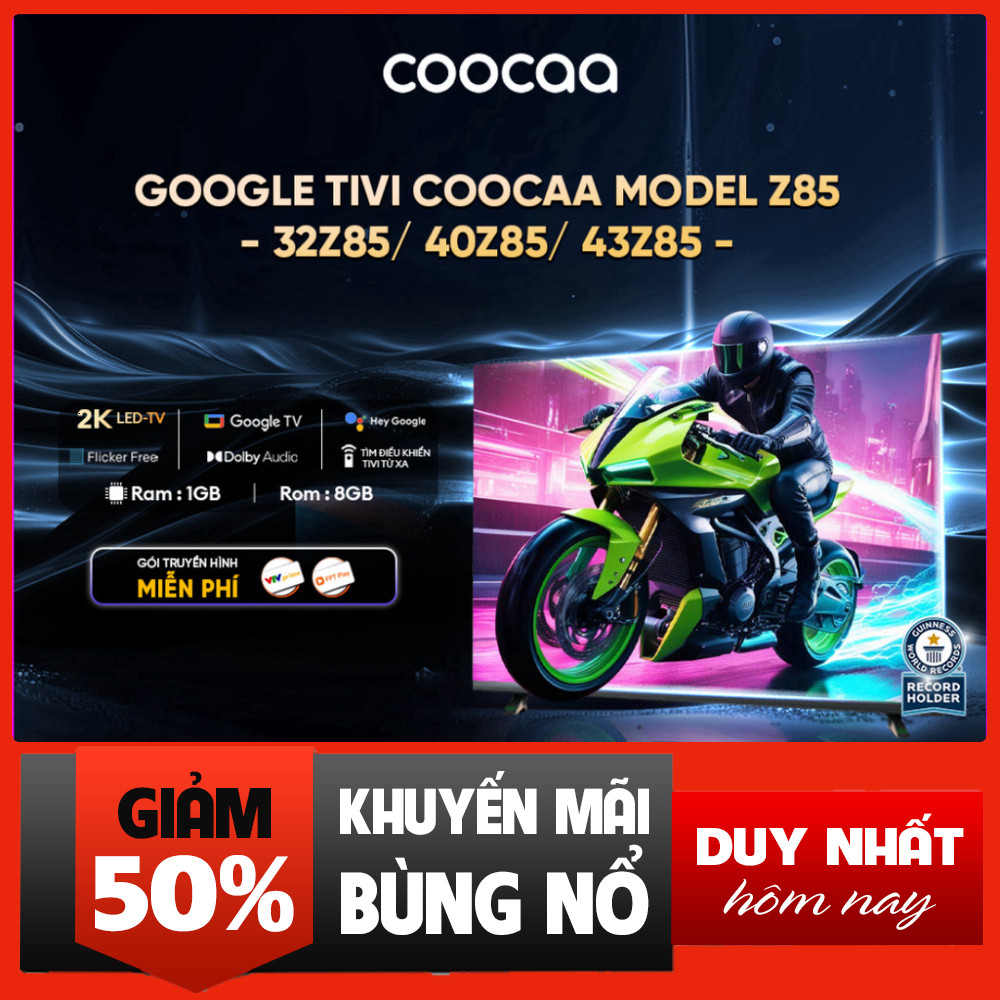 IB đặt hàng  Tivi Google Smarth TV CooCaa 32/40/43 inch 4K Smart TV Miễn phí lắp đặt