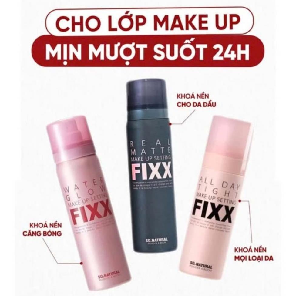 (120ml) Xịt Khóa Makeup Fixx So Natural, Xịt Fixx giữ lớp make up