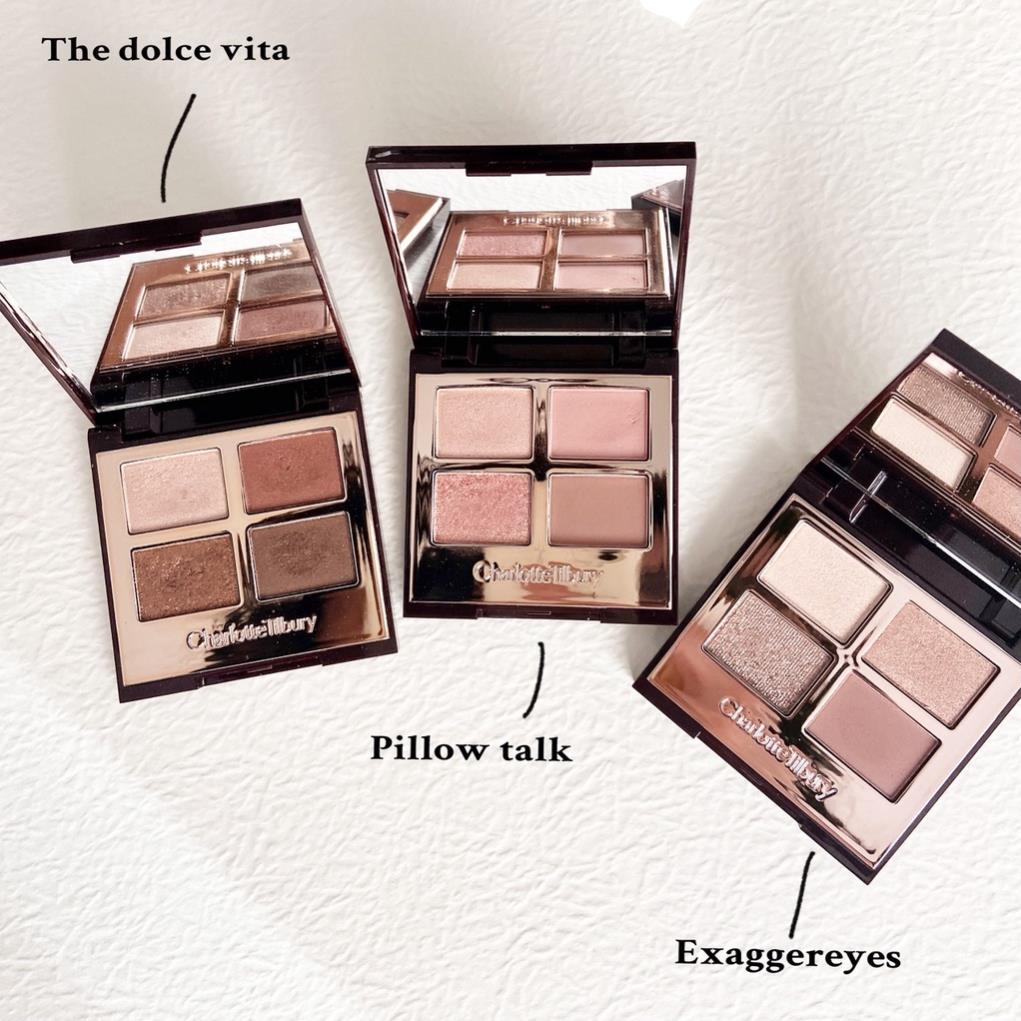 Phấn mắt Charlotte Tilbury bảng 4 ô Luxury Palette | Pillow Talk và Pillow Talk Of Pops