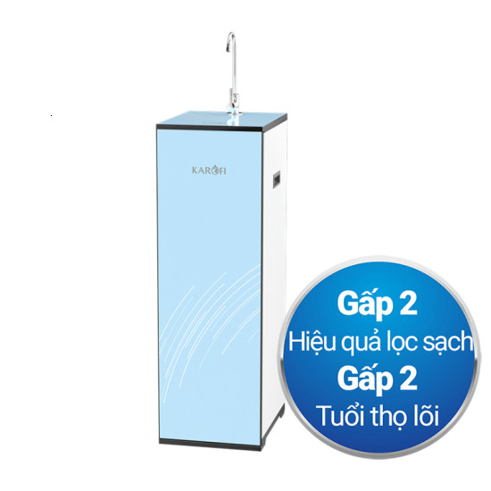 Máy lọc nước 10 lõi Karofi KAQ-L08 - Màng RO Hàn 100 GPD, Lõi Smax Pro V & HP 6.0 bổ sung khoáng chấ