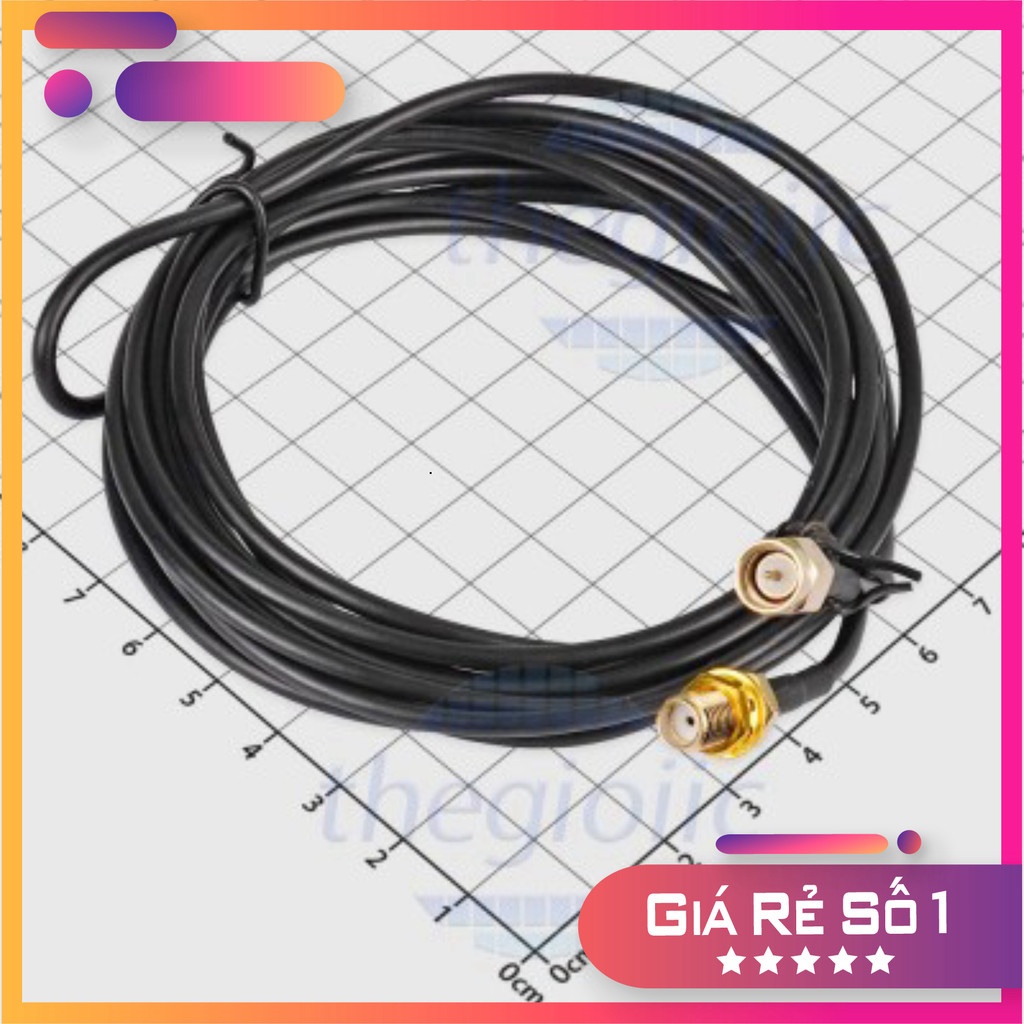 RG174 Dây Nối Ăng Ten Đầu SMA Đực-Cái Dài 2M Type-B Linh Kiện Trường Giang 86