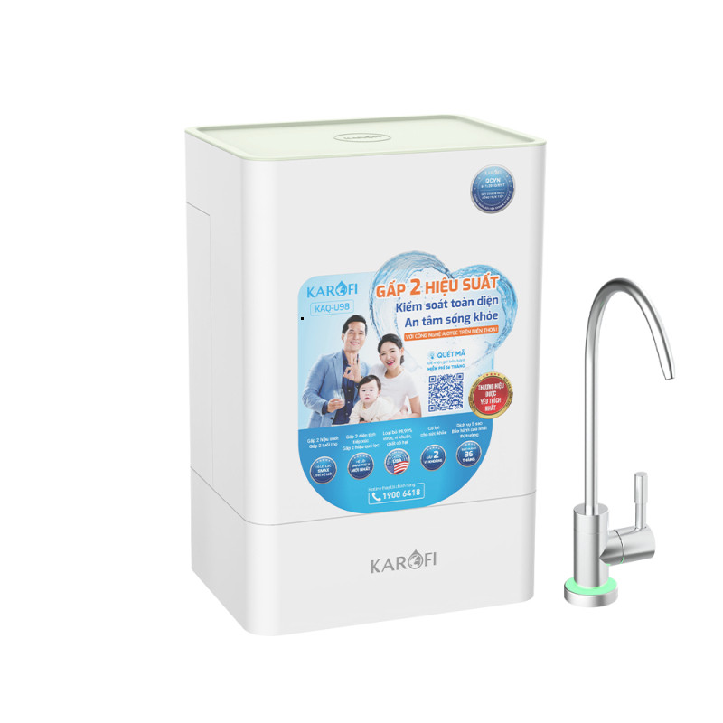 [CHÍNH HÃNG] Máy Lọc Nước Karofi KAQ-U98, RO KAQ-U95 Pro - 10 Lõi Lọc Smax